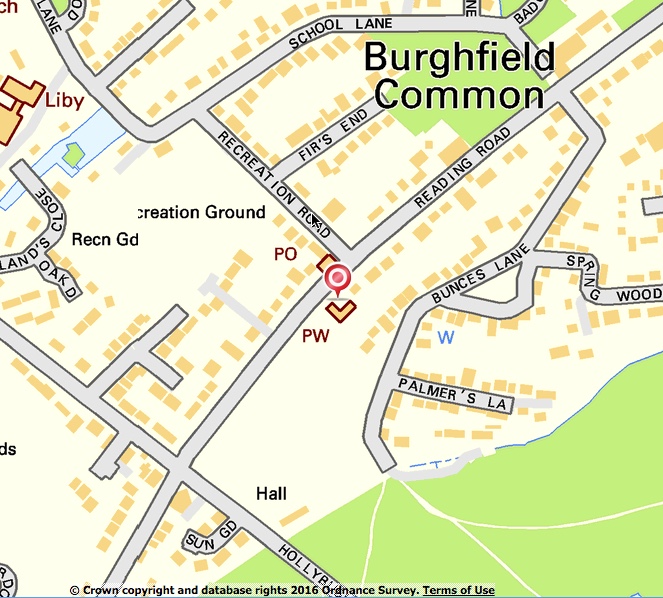 Burghfield Common Map